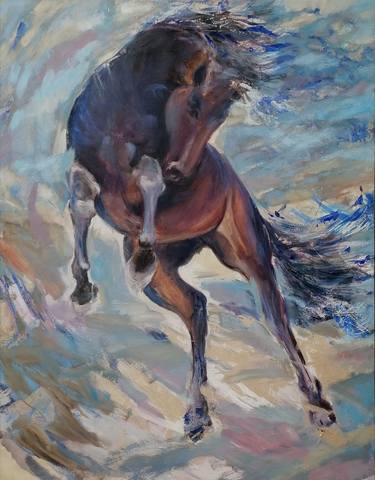 Original Expressionism Horse Paintings by Anna Bartnicka