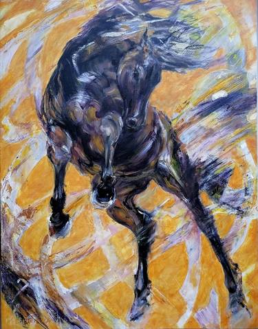 Original Expressionism Horse Paintings by Anna Bartnicka