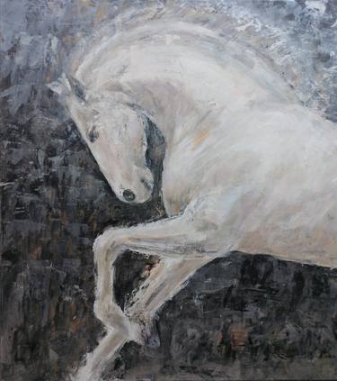 Original Art Deco Horse Paintings by Anna Bartnicka