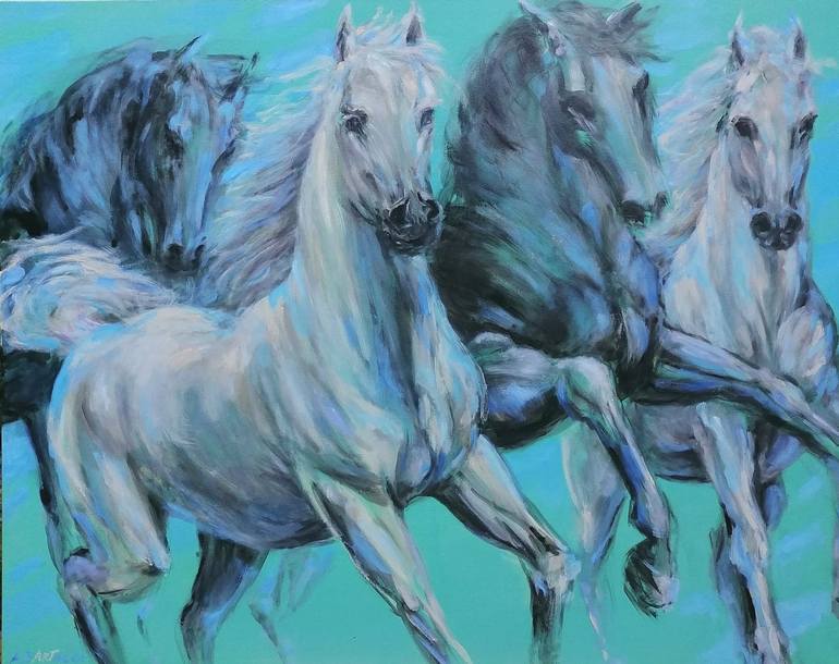 Original Horse Painting by Anna Bartnicka