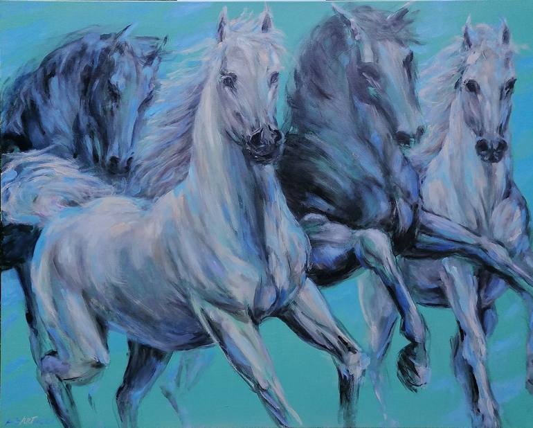 Original Horse Painting by Anna Bartnicka