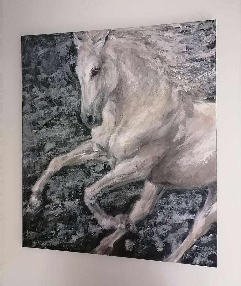 Original Contemporary Horse Painting by Anna Bartnicka