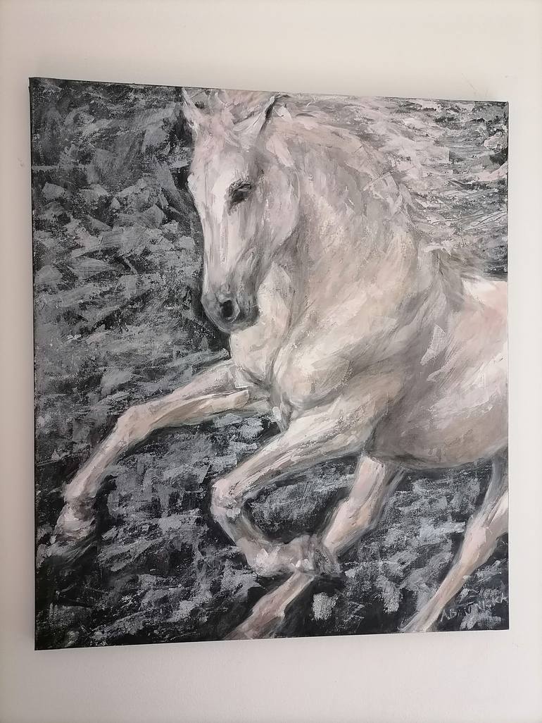 Original Contemporary Horse Painting by Anna Bartnicka