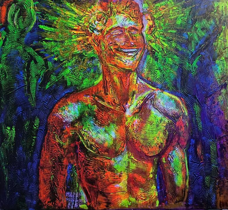 Original People Painting by Michael Jiliak