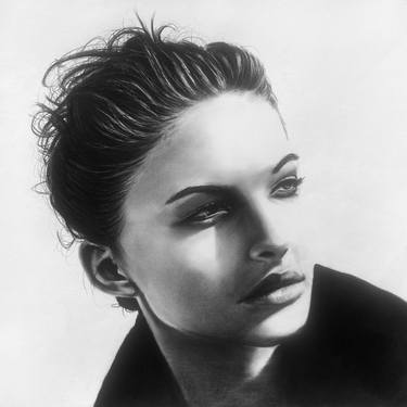 Original Portraiture Women Drawings by Denny Stoekenbroek