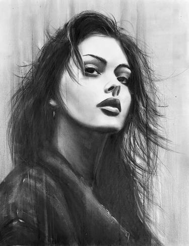 Original Realism Women Drawings by Denny Stoekenbroek