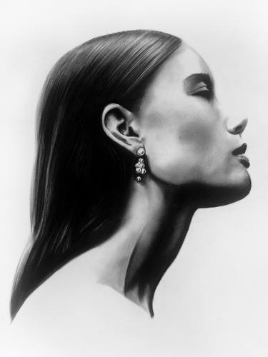 Original Realism Women Drawings by Denny Stoekenbroek