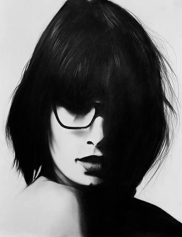 Original Black & White Women Drawings by Denny Stoekenbroek