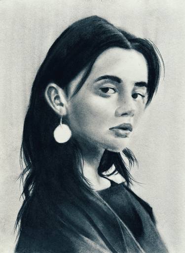 Original Black & White Women Drawings by Denny Stoekenbroek