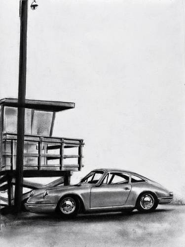 Original Black & White Car Drawings by Denny Stoekenbroek