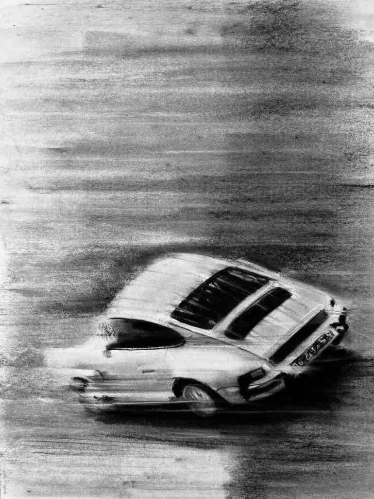 Print of Black & White Car Drawings by Denny Stoekenbroek