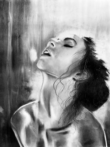 Original Black & White Women Drawings by Denny Stoekenbroek
