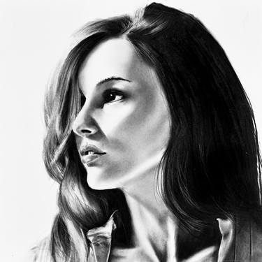 Original Black & White Women Drawings by Denny Stoekenbroek