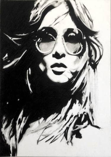 girl with sunglasses (SOLD) thumb