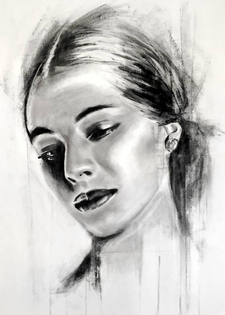 Maria Drawing by Denny Stoekenbroek | Saatchi Art