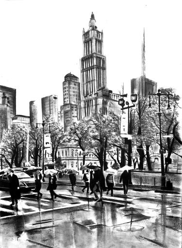 Original Street Art Cities Drawings by Denny Stoekenbroek