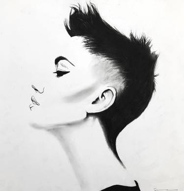 Short Hair Dont Care Drawing By Denny Stoekenbroek