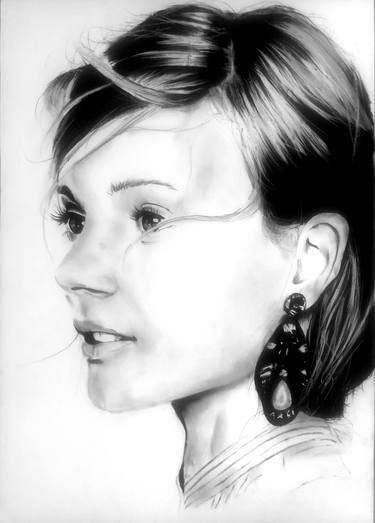 Original Portraiture Women Drawings by Denny Stoekenbroek