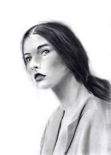 Original Realism Women Drawings by Denny Stoekenbroek