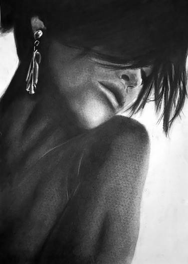 Original Portraiture Women Drawings by Denny Stoekenbroek