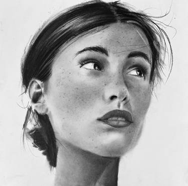 Original Realism Women Drawings by Denny Stoekenbroek