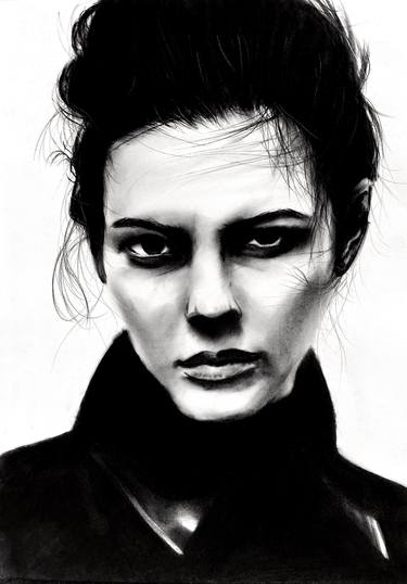 Original Portraiture Women Drawings by Denny Stoekenbroek