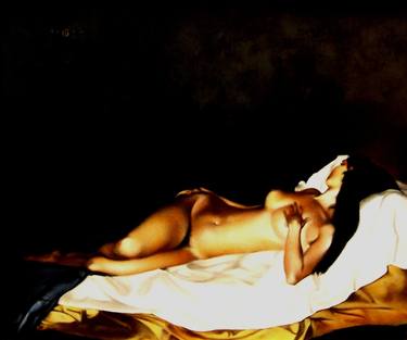 Original Realism Nude Paintings by Giorgio Salmoiraghi