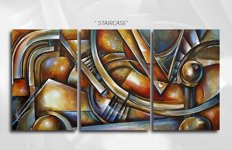 Original Conceptual Geometric Painting by Michael Lang