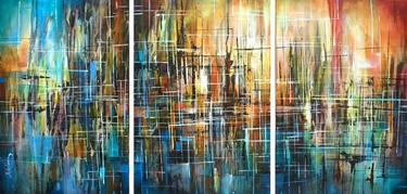 Original Art Deco Abstract Paintings by Michael Lang