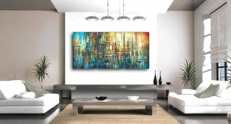 Original Art Deco Abstract Painting by Michael Lang