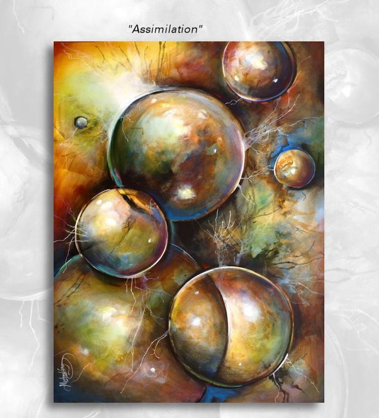 Original Abstract Expressionism Abstract Painting by Michael Lang