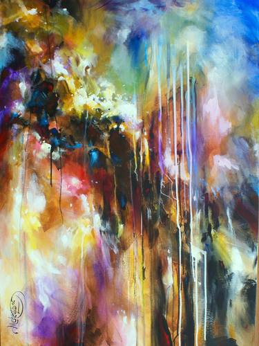 Original Abstract Expressionism Abstract Paintings by Michael Lang