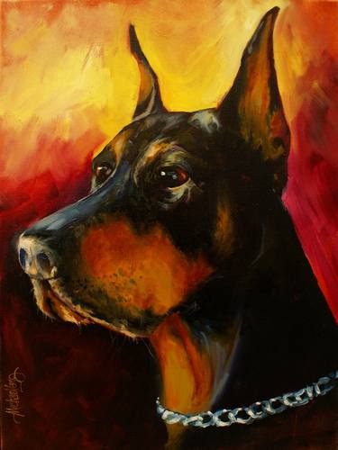 Original Dogs Paintings by Michael Lang