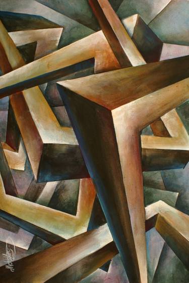 Print of Abstract Expressionism Geometric Paintings by Michael Lang