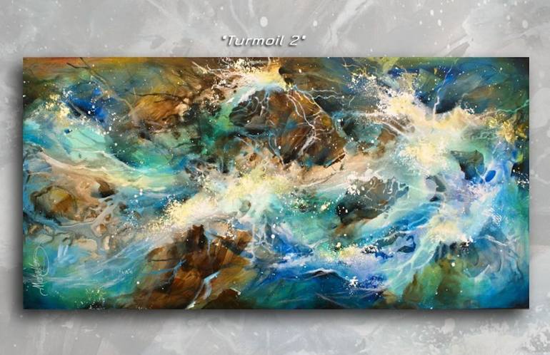 Original Expressionism Seascape Painting by Michael Lang