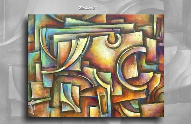 Original Cubism Abstract Painting by Michael Lang