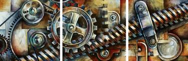 Original Abstract Architecture Paintings by Michael Lang