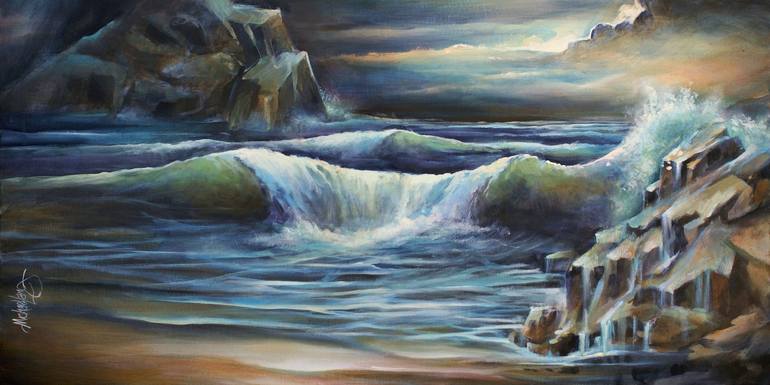 Original Seascape Painting by Michael Lang