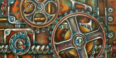 Original Art Deco Motor Paintings by Michael Lang