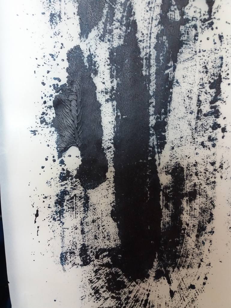 Original Monochrome Abstract Painting by Romana Meissner
