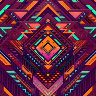 Original Expressionism Patterns Mixed Media by Alexey Romanowsky