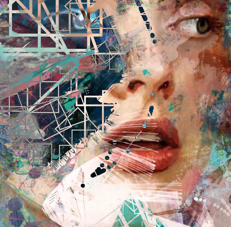 Original Portrait Mixed Media by yossi kotler