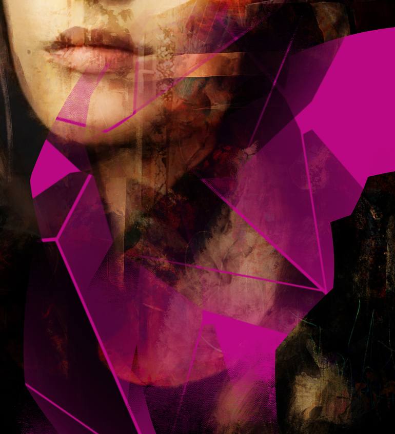 Original Abstract Expressionism People Mixed Media by Yossi Kotler
