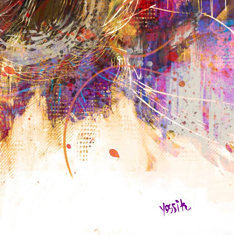 Original Abstract Expressionism Portrait Painting by Yossi Kotler