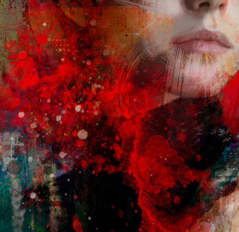 Original Portrait Mixed Media by yossi kotler