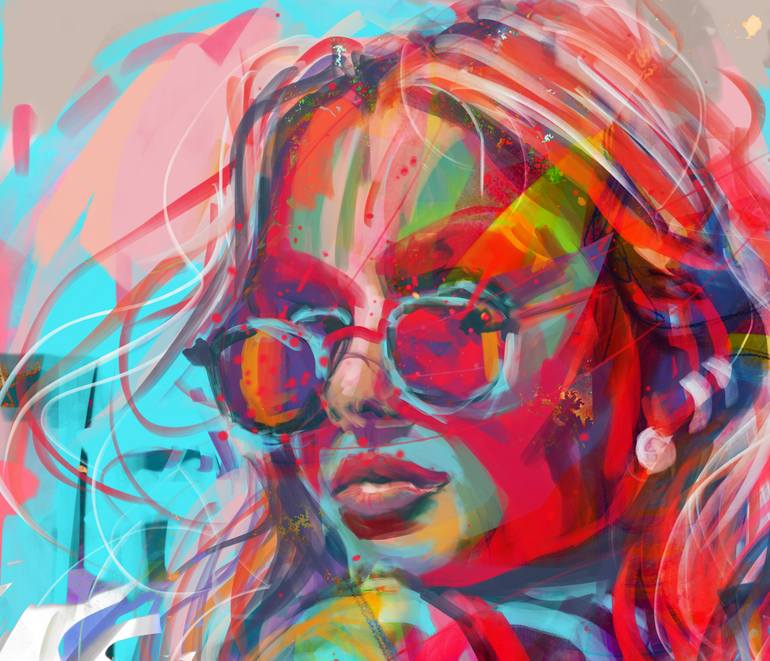 Original Conceptual People Painting by Yossi Kotler