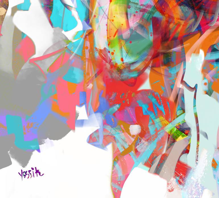 Original Conceptual People Painting by Yossi Kotler