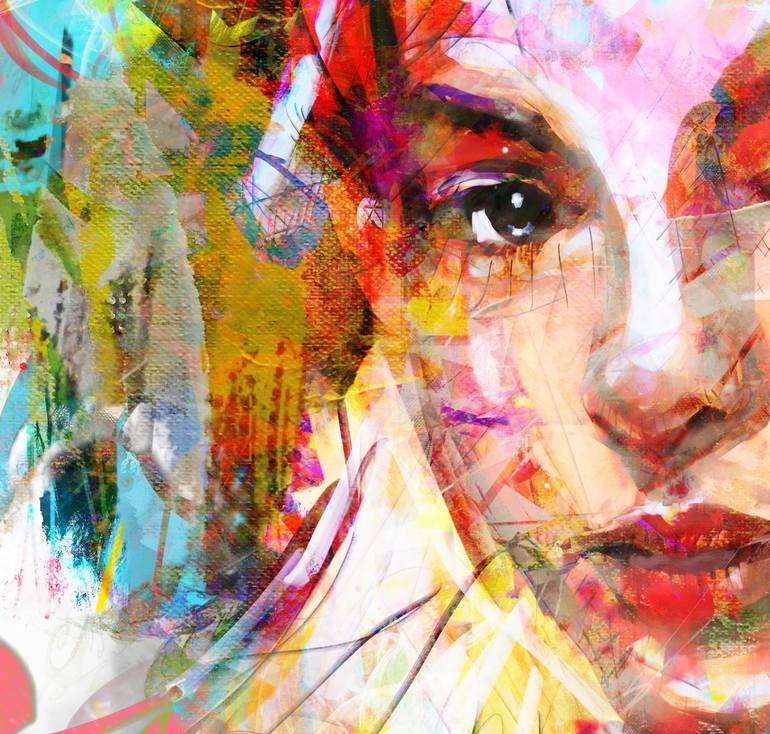 Original Portrait Mixed Media by yossi kotler