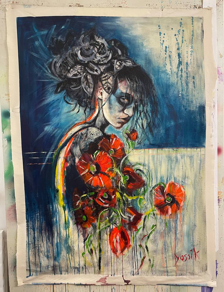 Original Conceptual People Painting by Yossi Kotler