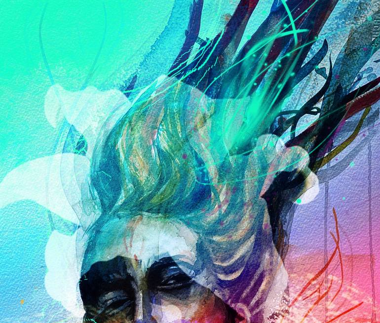 Original Abstract Expressionism Abstract Digital by Yossi Kotler